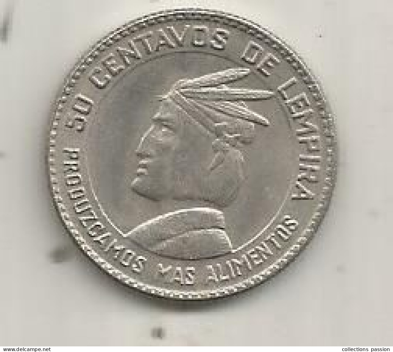 Monnaie, Honduras, 1973, 50 Centavos De Lempira, 2 Scans - Honduras