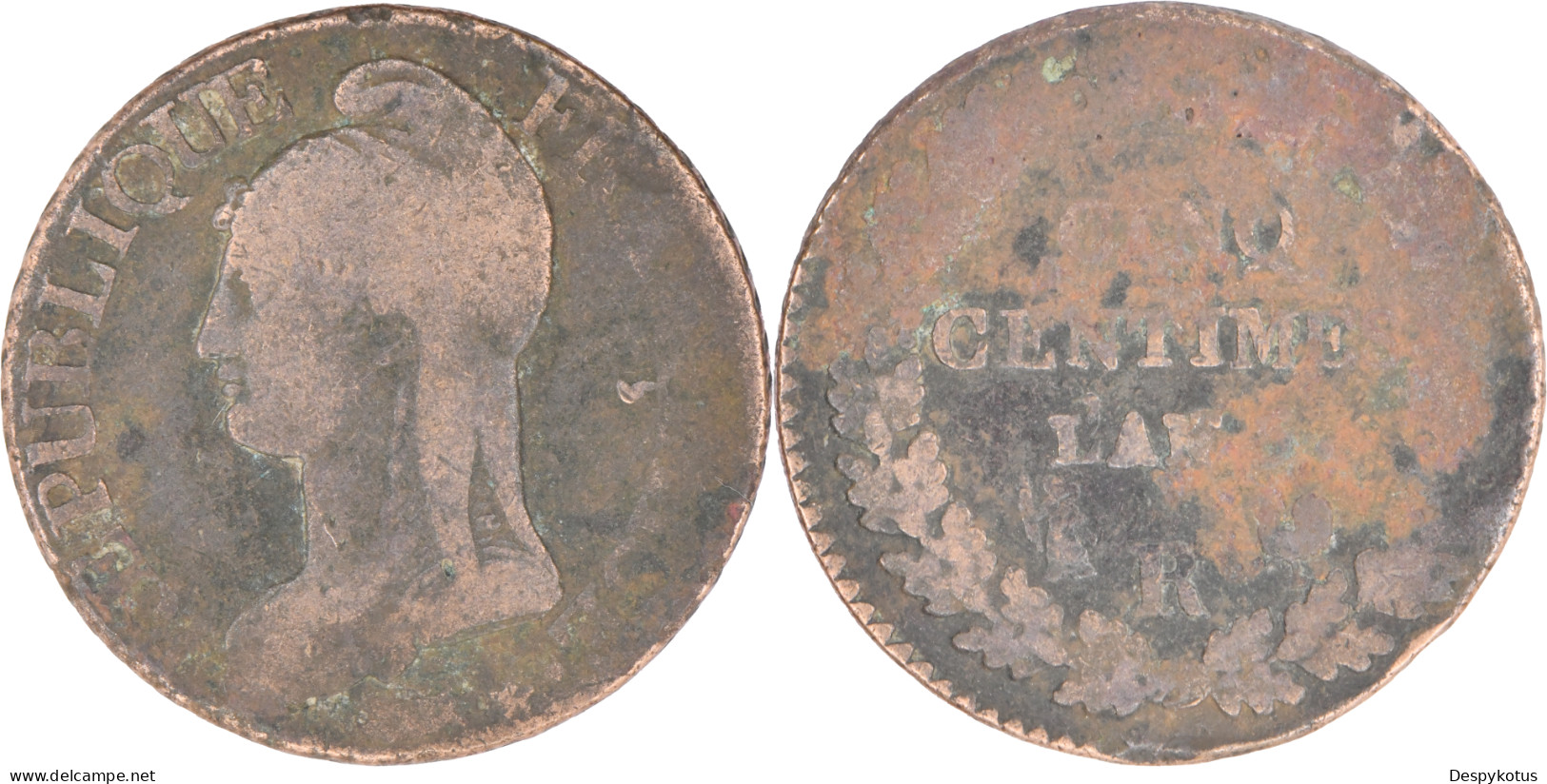 FRANCE - 1796 - CINQ CENTIMES - Orléans (R) - 16-074 - 1795-1799 Direktorium