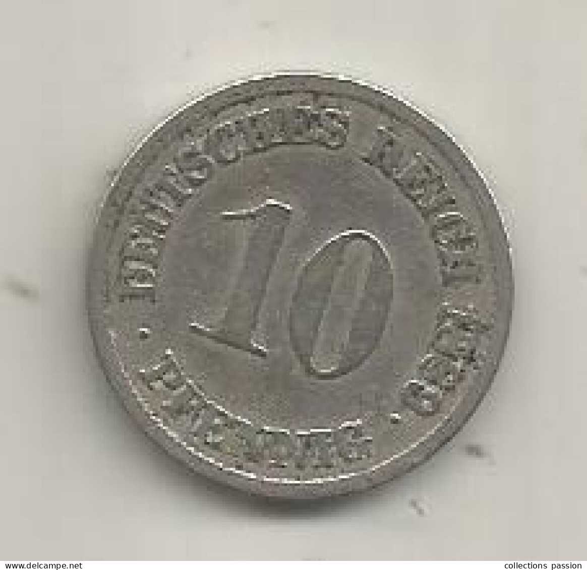 Monnaie, Allemagne, 10 Pfennig, 1889 G, 2 Scans - 10 Pfennig