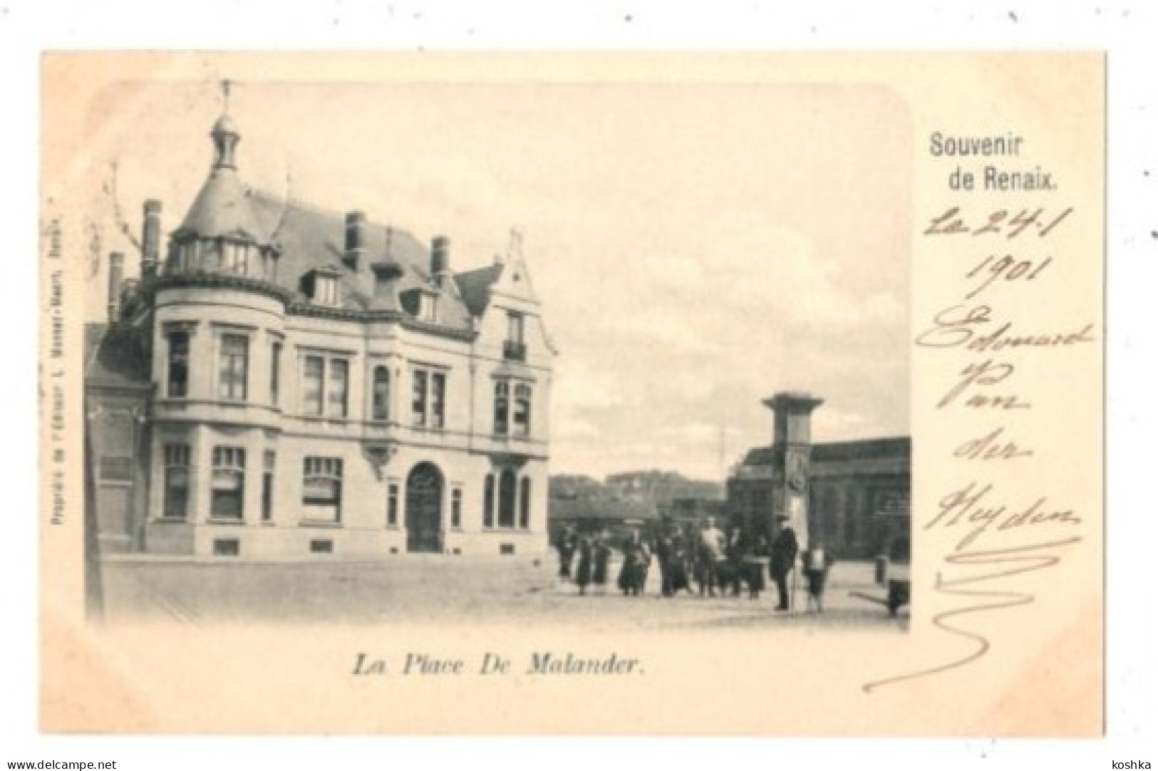 RONSE - Renaix - Place De Malander - Verzonden 1901 - Stempel Renaix - Uitgave L. Massez Meert - Renaix - Ronse