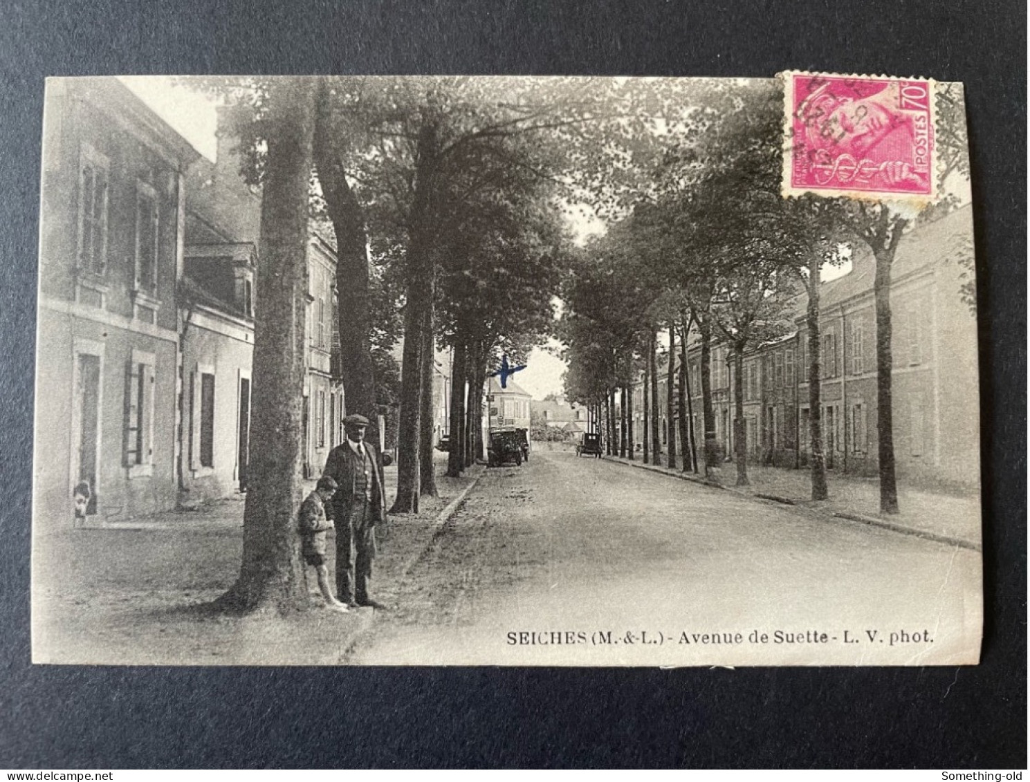 CPA Seiches / Seiches Sur Le Loir Avenue De Suette Animée - Seiches Sur Le Loir