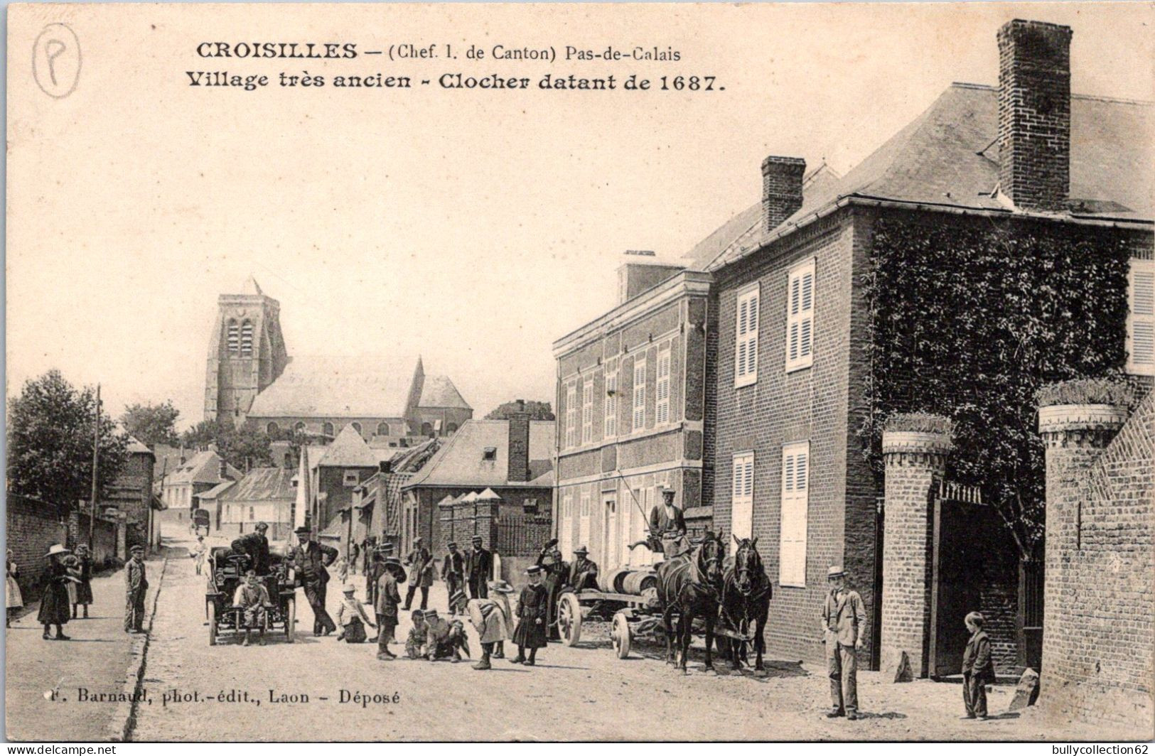 CPA  - SELECTION - CROISILLES -  Village Très Ancien, Clocher Datant De 1687. - Croisilles