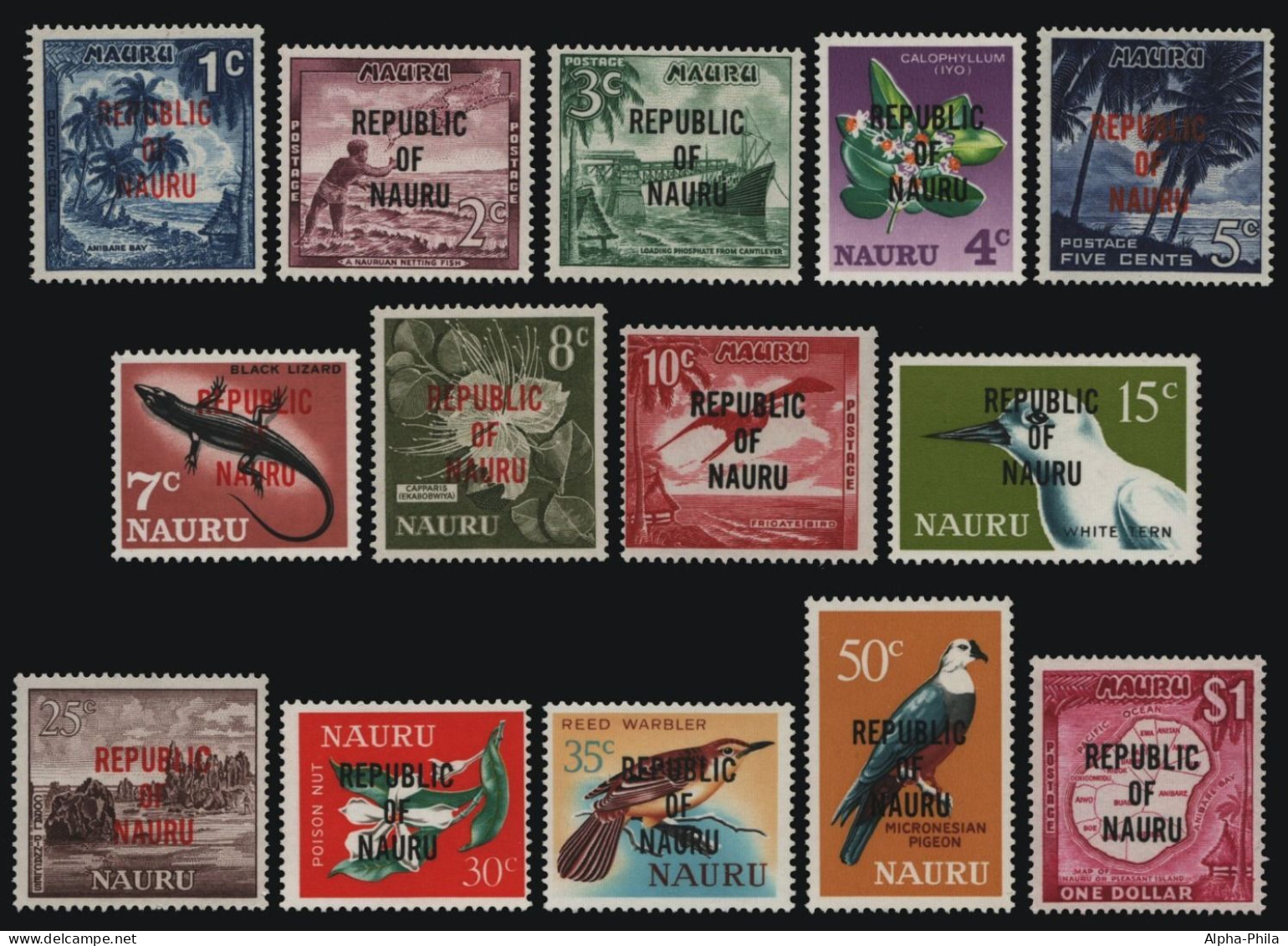 Nauru 1968 - Mi-Nr. 69-82 ** - MNH - Freimarken / Definitives - Nauru