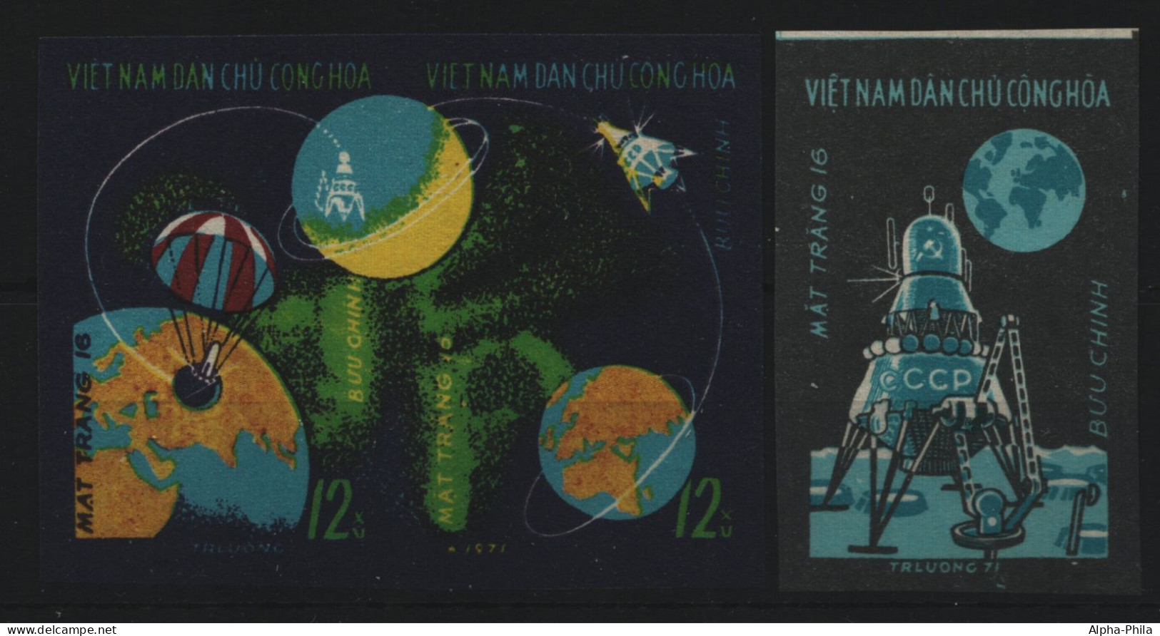 Vietnam 1971 - Mi-Nr. 669-671 U (*) - Ohne Gummi Verausgabt - Raumfahrt / Space - Viêt-Nam
