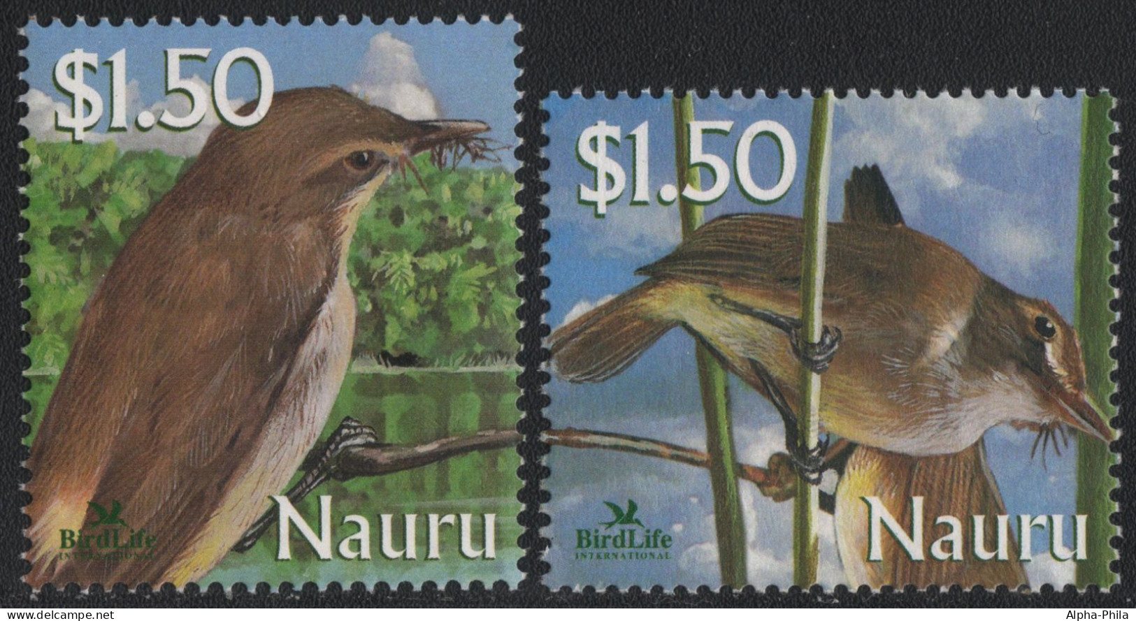 Nauru 2003 - Mi-Nr. 569-570 A ** - MNH - Vögel / Birds - Nauru