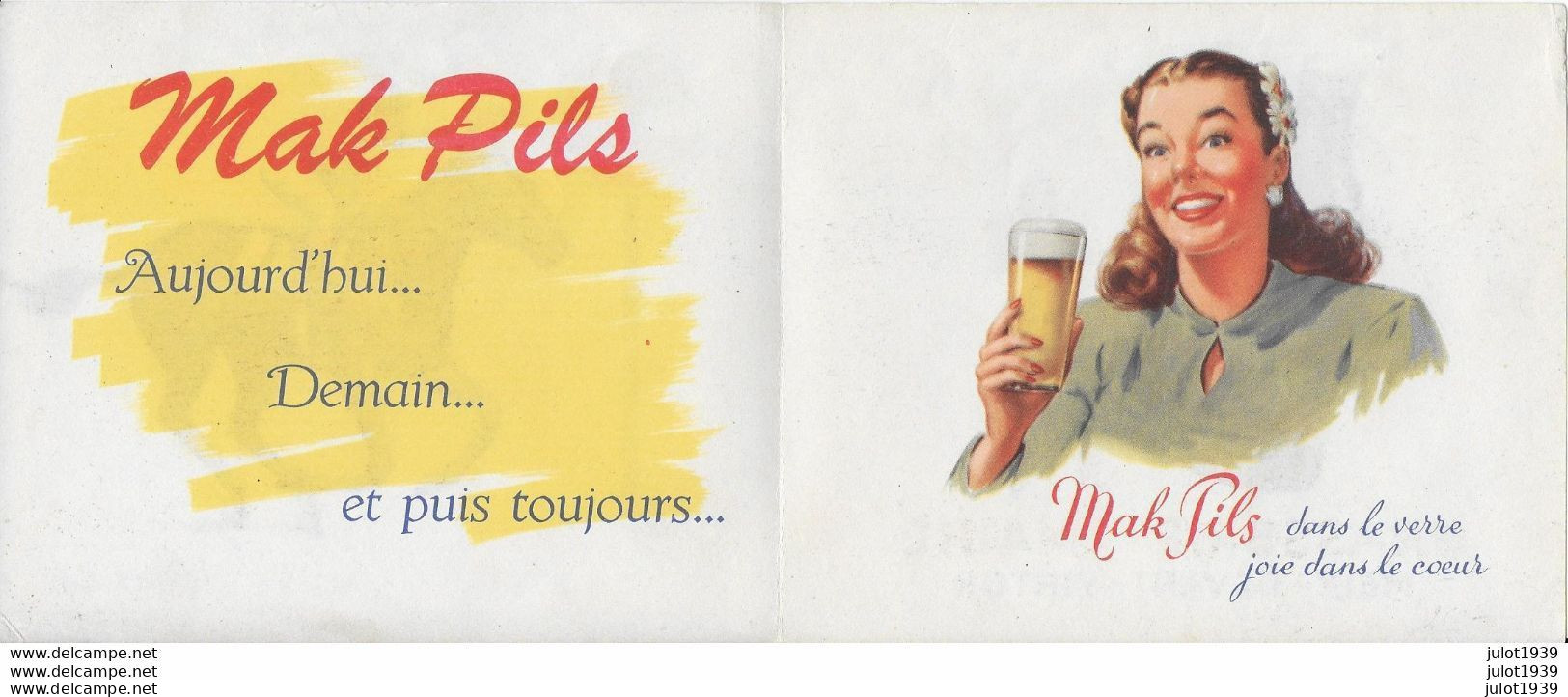 MEIX-DEVANT-VIRTON ..-- Folder BRASSERIE MAIRE . Par A. DE LOOF . MAK PILS . 28 X 12 CM . - Meix-devant-Virton