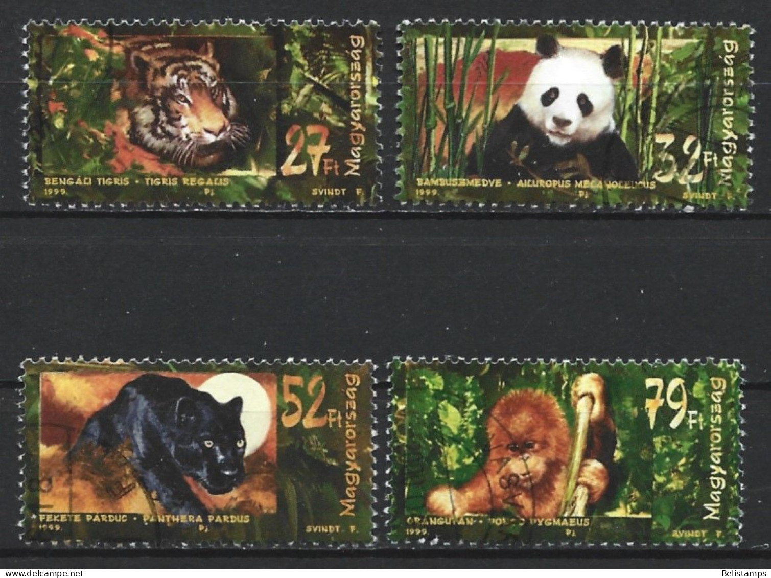 Hungary 1999. Scott #3658-62 (U) Animals Of Asia  *Complete Set* - Gebruikt