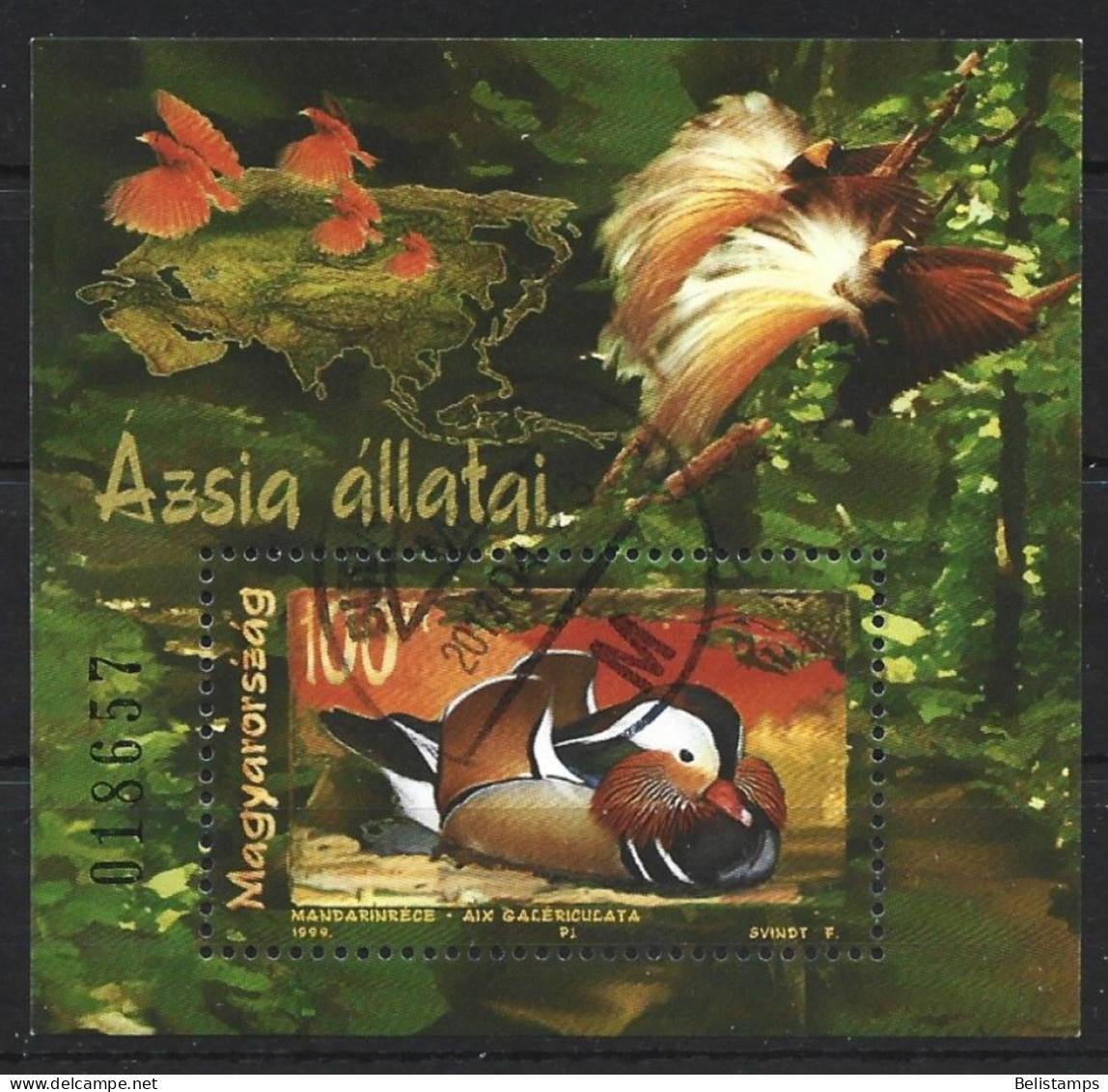 Hungary 1999. Scott #3658-62 (U) Animals Of Asia  *Complete Set* - Usati