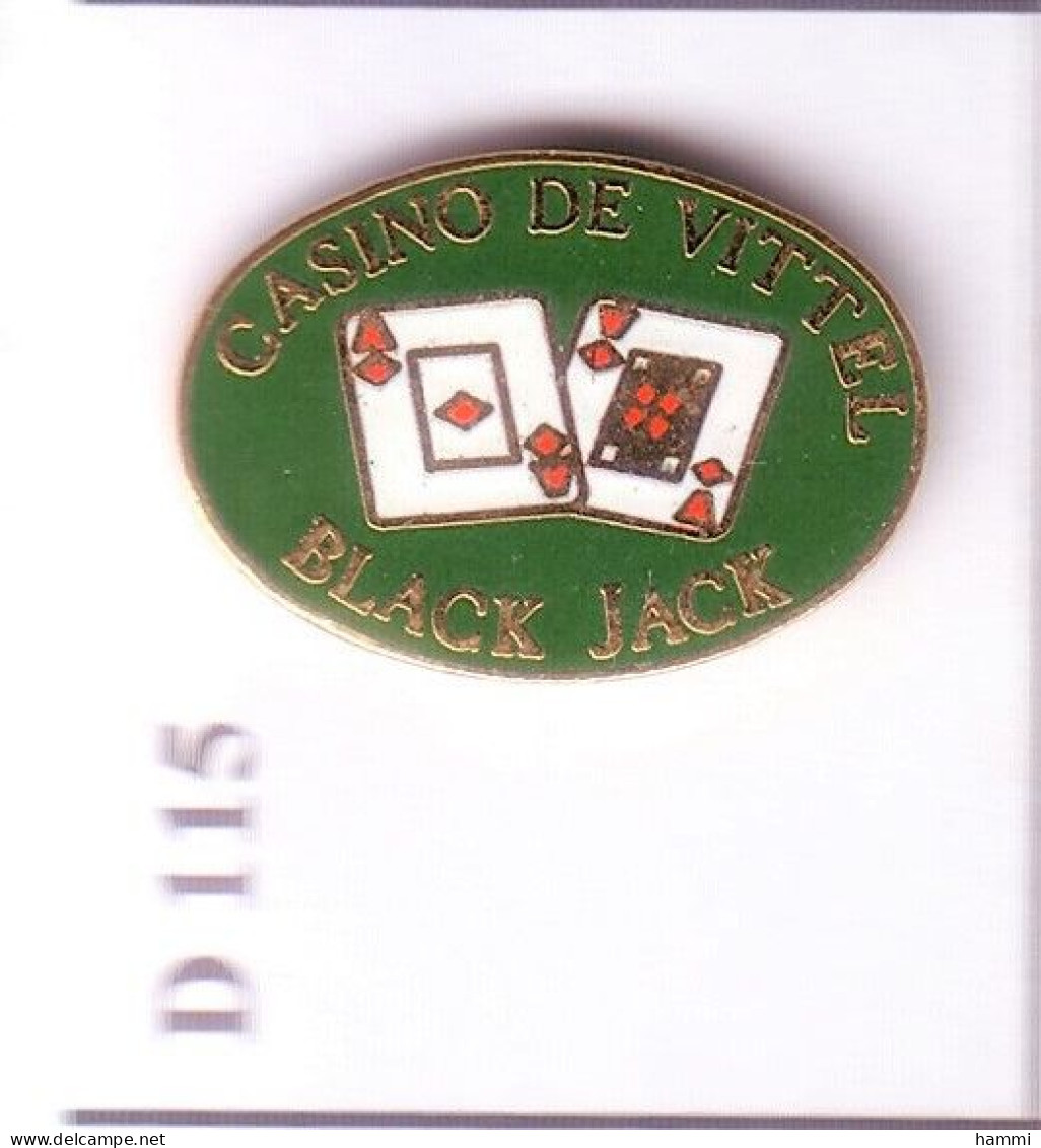 D115 Pin's CASINO VITTEL BLACK JACK CARTE CARTES VOSGES Poker ? Achat Immédiat Immédiat - Jeux