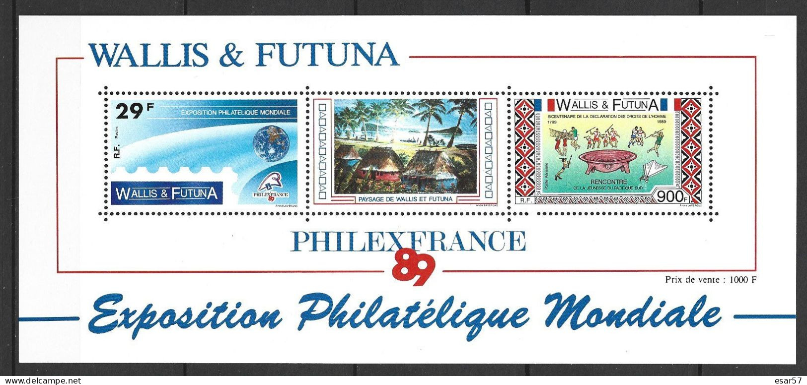 PROMO  Wallis Et Futuna - BF4 - PhilexFrance 89 MNH** - Hojas Y Bloques
