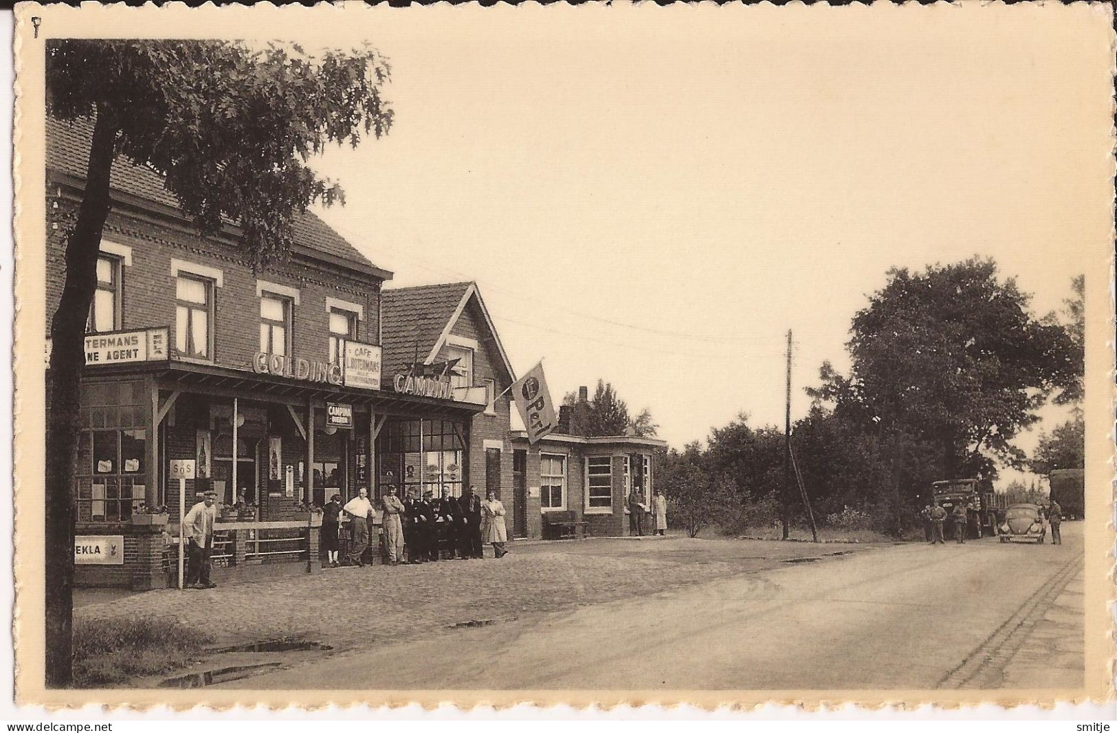 RAVELS POPPEL GOIRLE GRENS - CAFÉ DE GRENS L. BOTERMANS - DOUANE BIJ VW-KEVER EN VRACHTWAGEN CAMION - Ravels