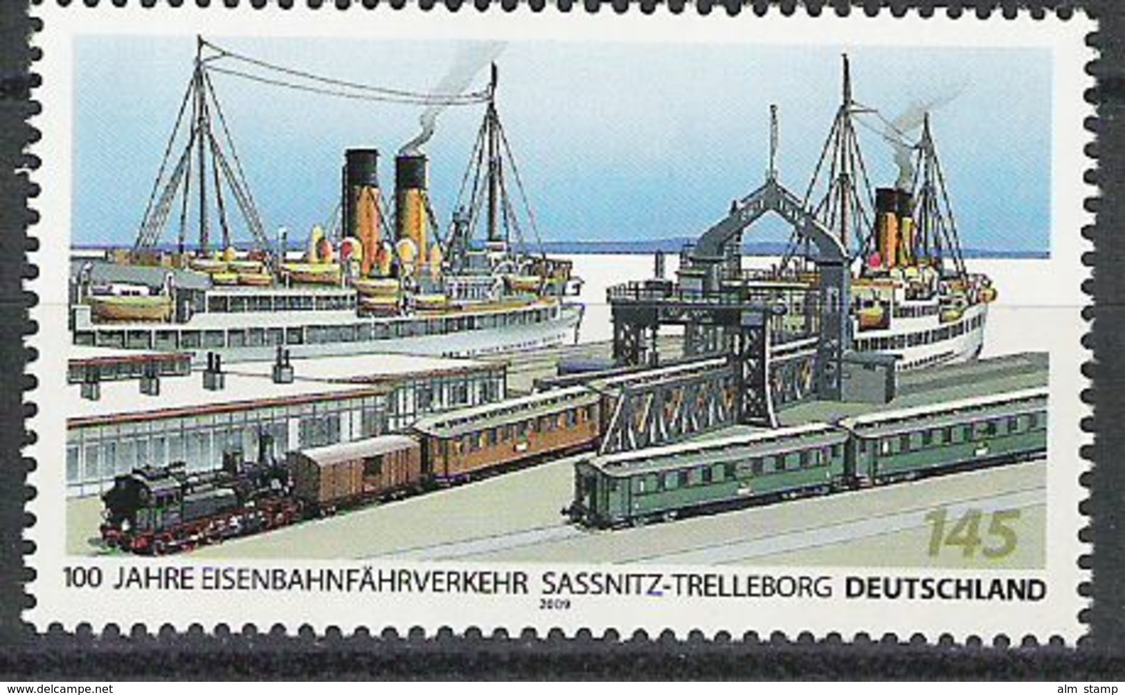 2009  Deutschland  Allem. Fed.Mi. 2746**MNH     100 Jahre Eisenbahnfährverkehr Sassnitz-Trelleborg. - Ungebraucht