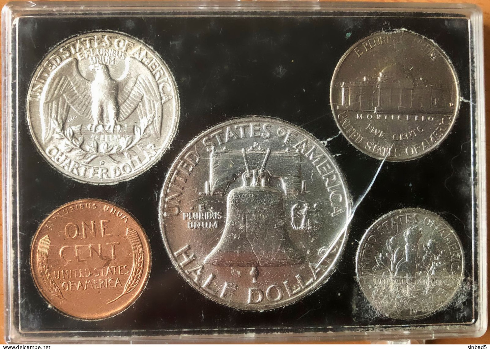 Monnaies USA - Miniset De 5 Pièces (dollar) En Argent - Verzamelingen & Kavels