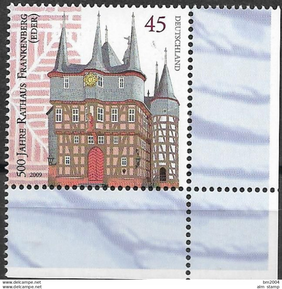 2009  Deutschland Germany Mi. 2713 ** MNH  EUR . 500 Jahre Rathaus Frankenberg (Eder) - Ungebraucht