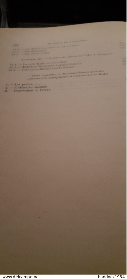 Le Radar De Navigation P.HUGON Sté D'éditions Géographiques Maritimes Et Coloniales 1951 - Schiffe