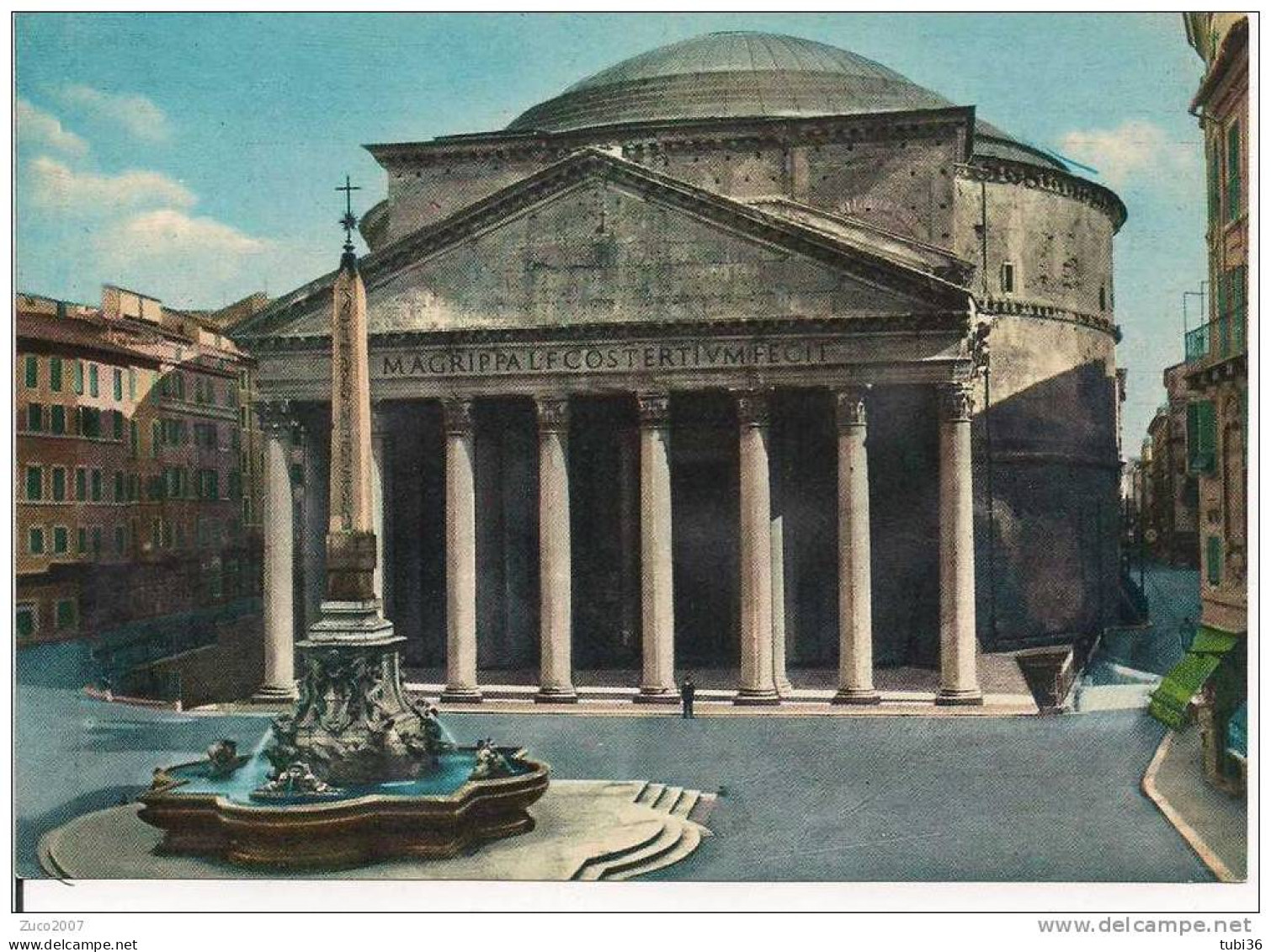 ROMA - PANTHEON- COLORI VIAGGIATA 1987 - COMM. PIAZZA S. CARLO 1987. ANIMATA - Panteón