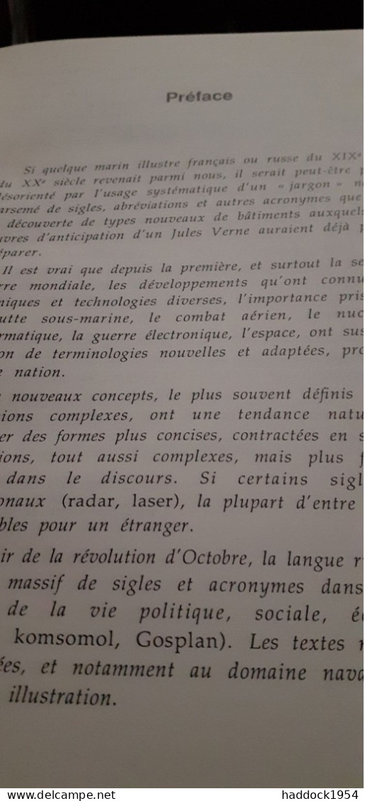 Lexique Russe-français En Termes Et Expressions En Usage Dans La Marine Soviétique Institut D'études Slaves 1990 - Boats