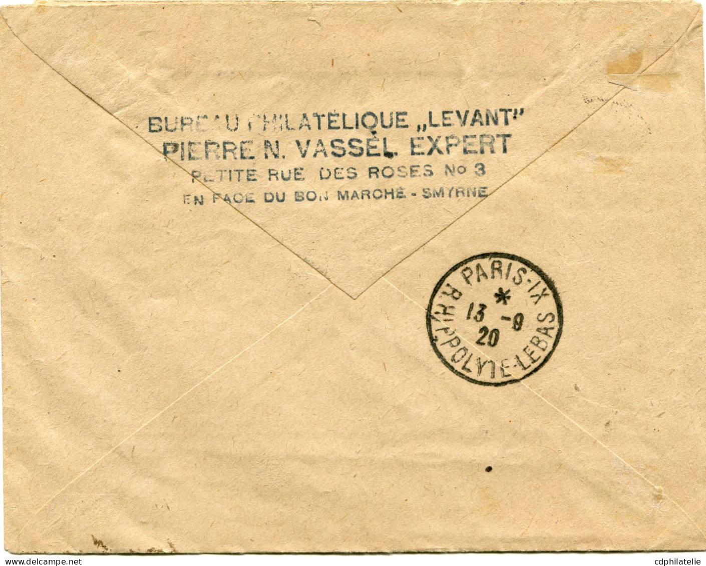 CASTELLORIZO LETTRE RECOMMANDEE DEPART CASTELLORIZO CORPS D'OCCUPATION POUR LA FRANCE - Covers & Documents