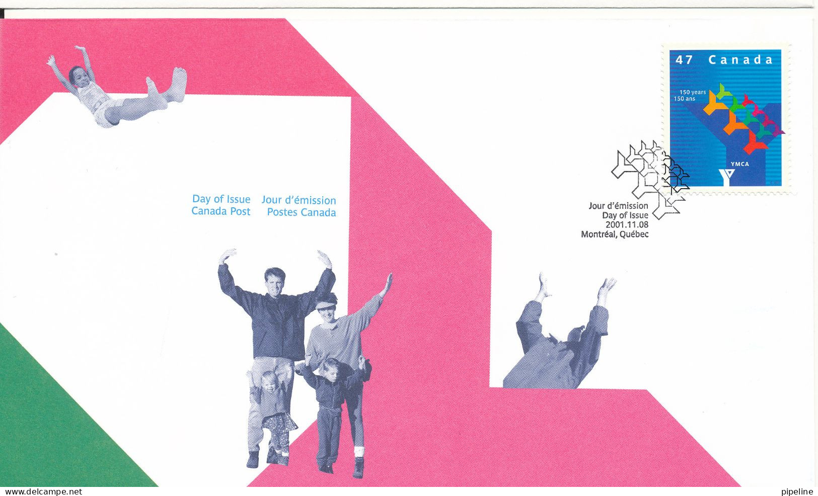Canada FDC 8-11-2001 YMCA With Cachet - 2001-2010