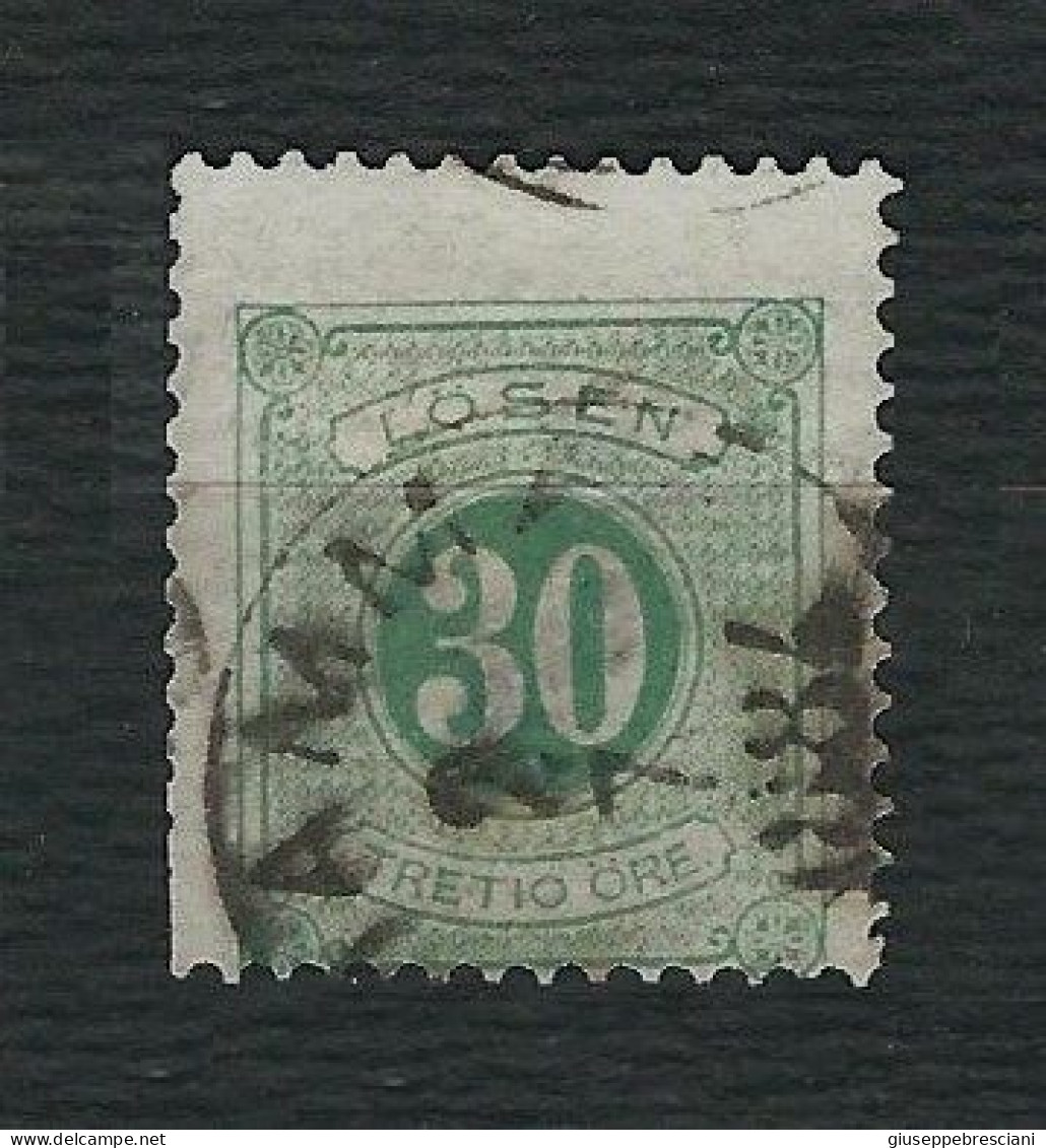 SVERIGE 1874-77 - Valore In Un Cerchio - 30 Öre - D14 - Yv 8 B - Segnatasse