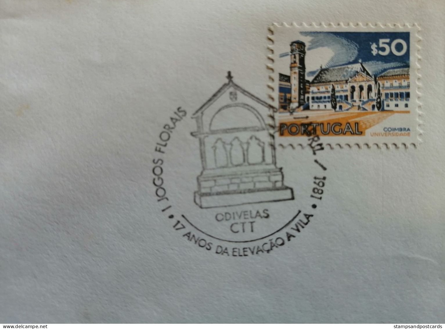 Portugal Cachet Commémoratif 17 Ans Ville De Odivelas 1981 Event Postmark - Postal Logo & Postmarks
