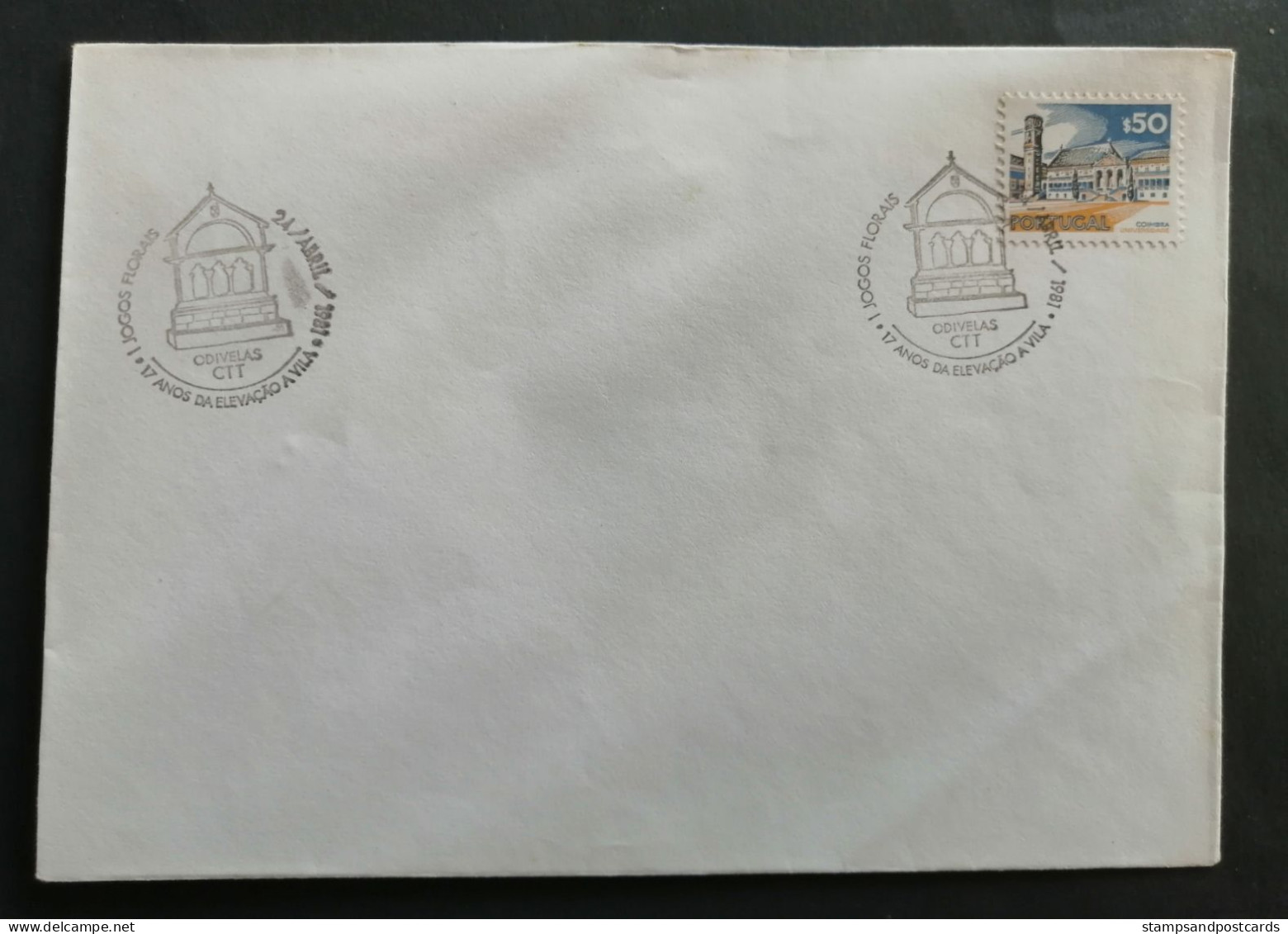 Portugal Cachet Commémoratif 17 Ans Ville De Odivelas 1981 Event Postmark - Flammes & Oblitérations