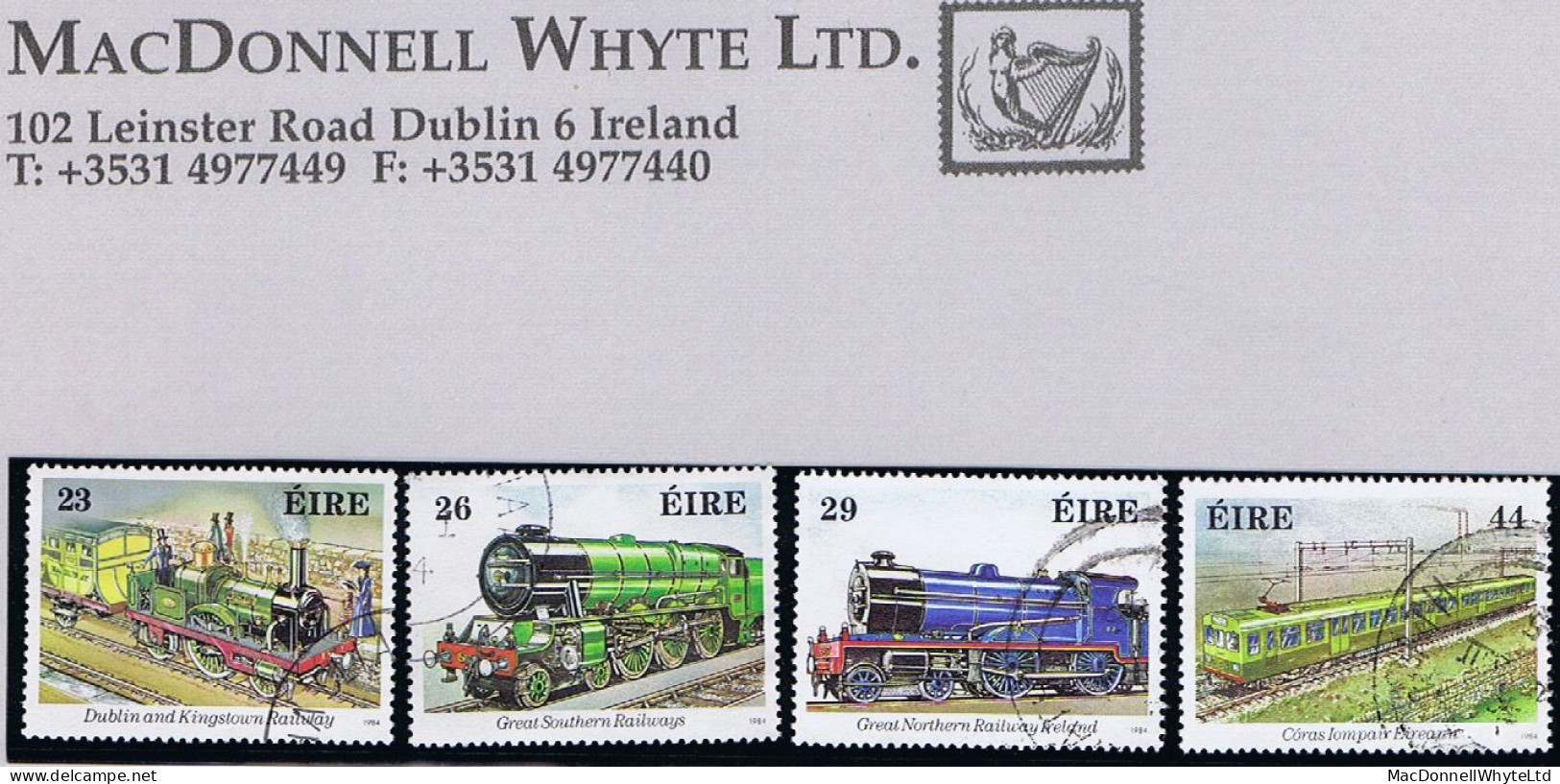 Ireland 1984 Railways Set Of Four Fine Used Cds - Used Stamps