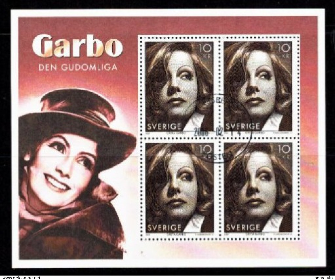 Greta Garbo Very Fine Used - Blocs-feuillets