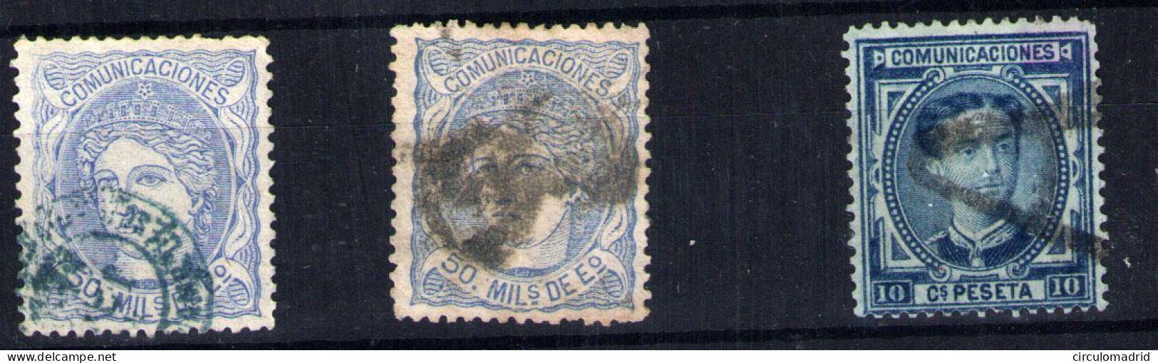 España Nº 102 Y 175. Año 1870 - Oblitérés