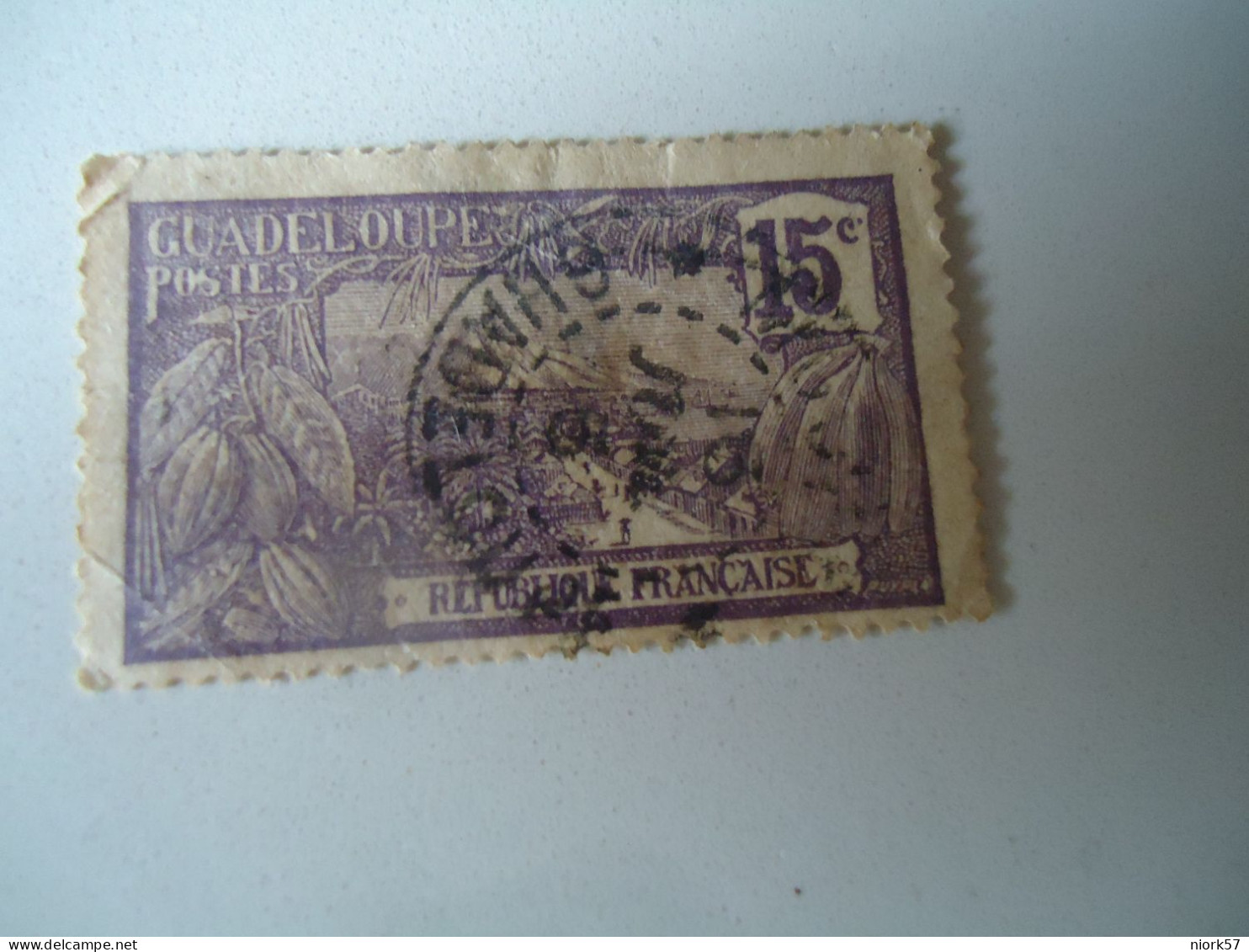 GUADELOUPE USED  STAMPS WITH POSTMARK 1924 - Other & Unclassified