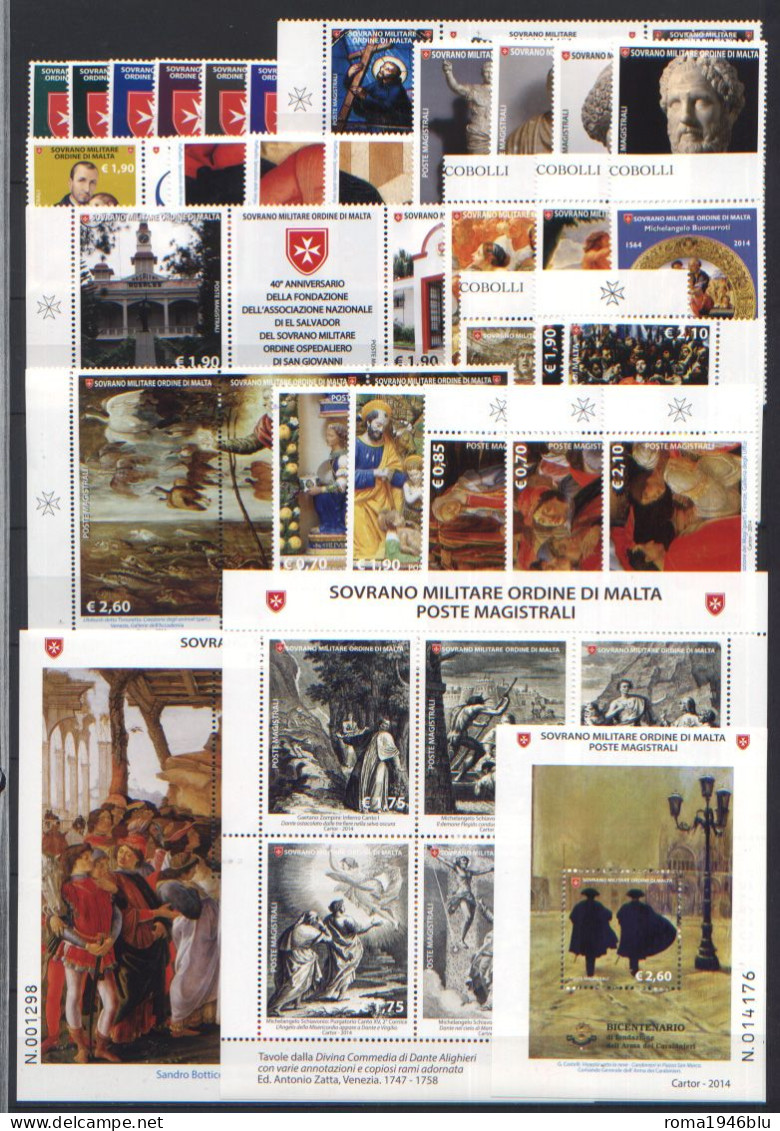 SMOM 2014 Annata Completa/Complete Year MNH/** VF - Sovrano Militare Ordine Di Malta