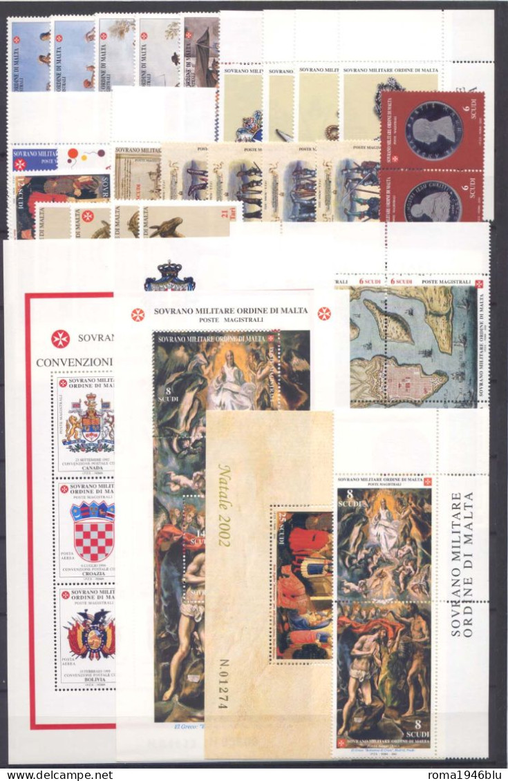 SMOM 2002 Annata Completa/Complete Year MNH/** VF - Sovrano Militare Ordine Di Malta