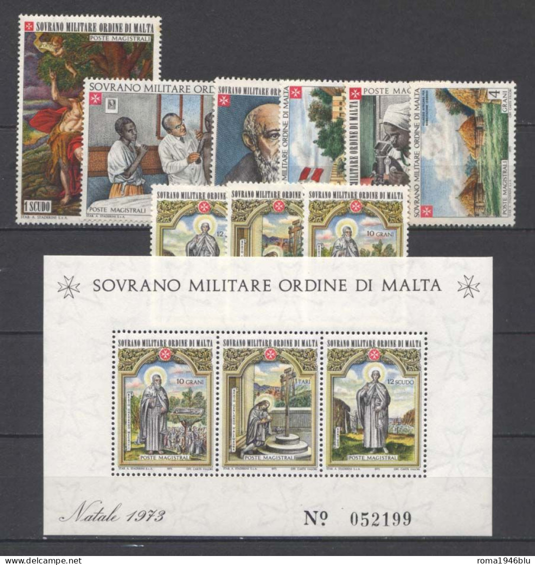 SMOM 1973 Annata Completa/Complete Year MNH/** VF - Malta (Orden Von)
