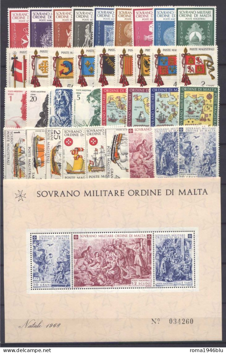 SMOM 1966/68 Annate Complete/Complete Years MNH/** VF - Sovrano Militare Ordine Di Malta