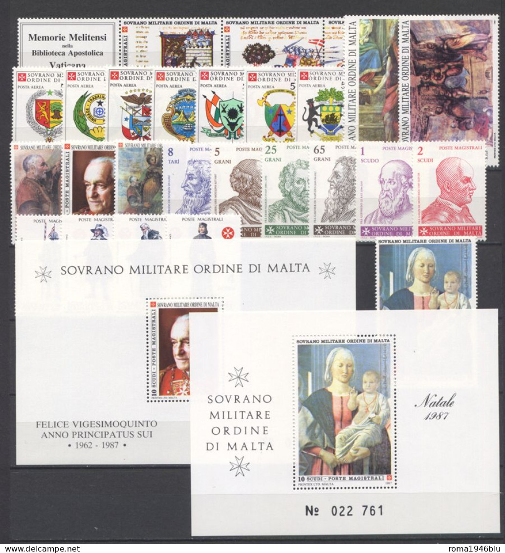 SMOM 1987 Annata Completa/Complete Year MNH/** VF - Malte (Ordre De)