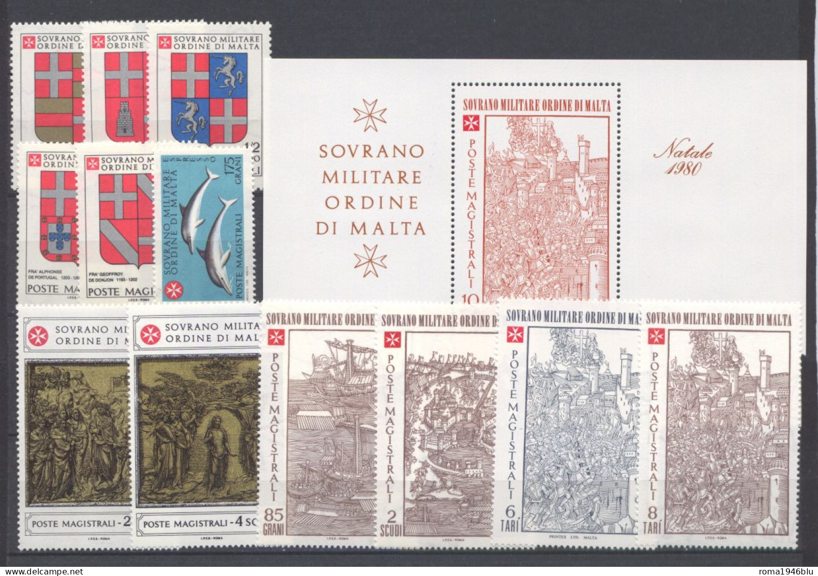 SMOM 1980 Annata Completa/Complete Year MNH/** VF - Sovrano Militare Ordine Di Malta