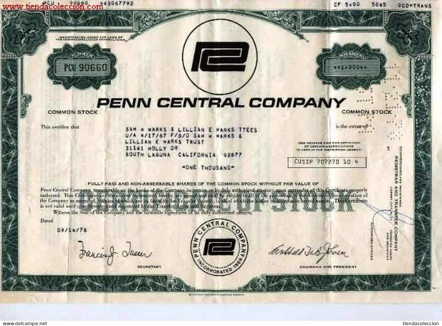 Penn Central Company - P - R