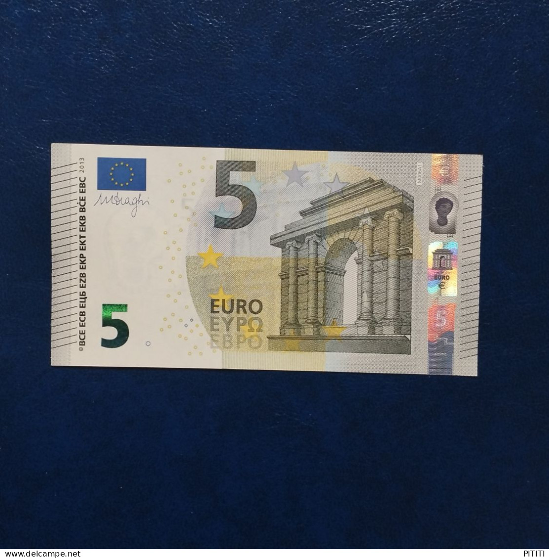 EURO PORTUGAL 5 M006A1 MA DRAGHI UNC - 5 Euro