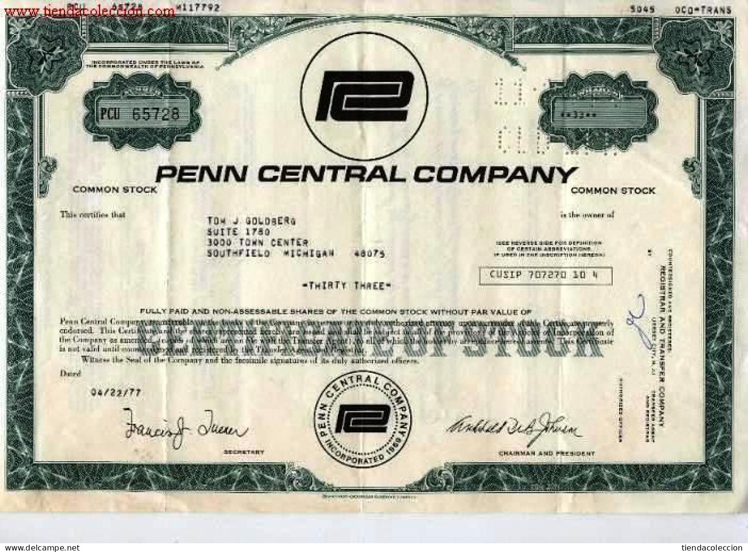 Penn Central Company - P - R