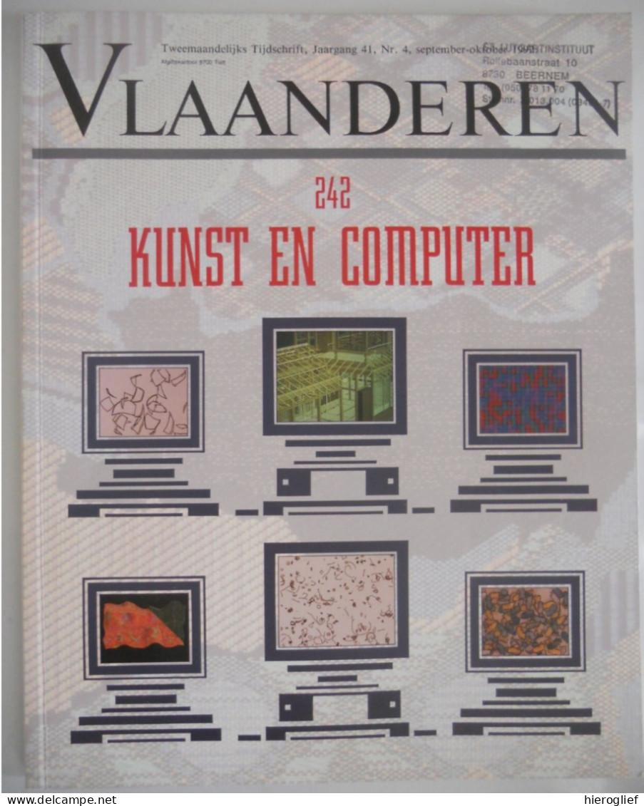 KUNST En COMPUTER Themanummer 242 Tijdschrift VLAANDEREN 1992 Moderne Kunst Literatuur Architectuur Muziek Tekenen - Historia