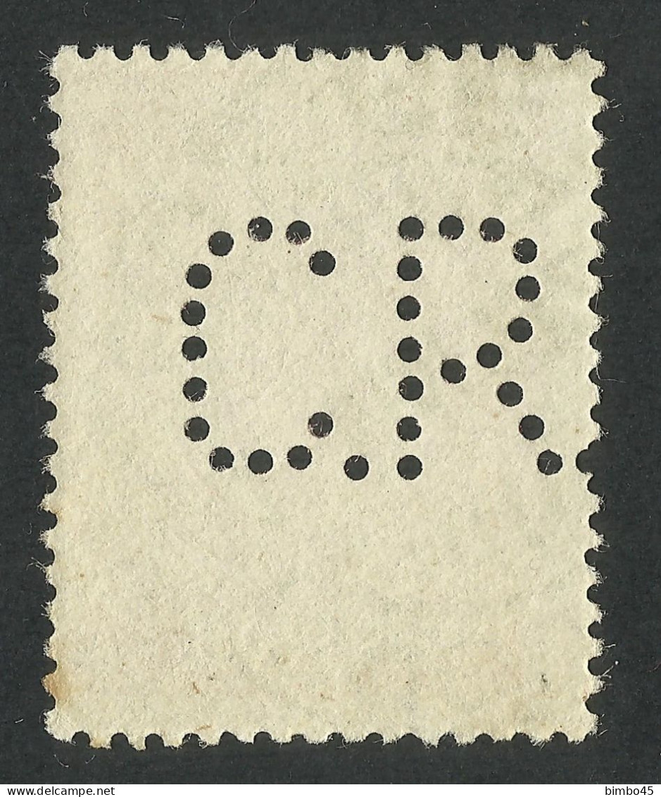 Fairly Rare ROMANIA Perfin  C.R. 1922-Catalog Of Romanian Perfins Laszlo Eros C-fairly Rare ( 21-100 Examples Reported ) - Oblitérés