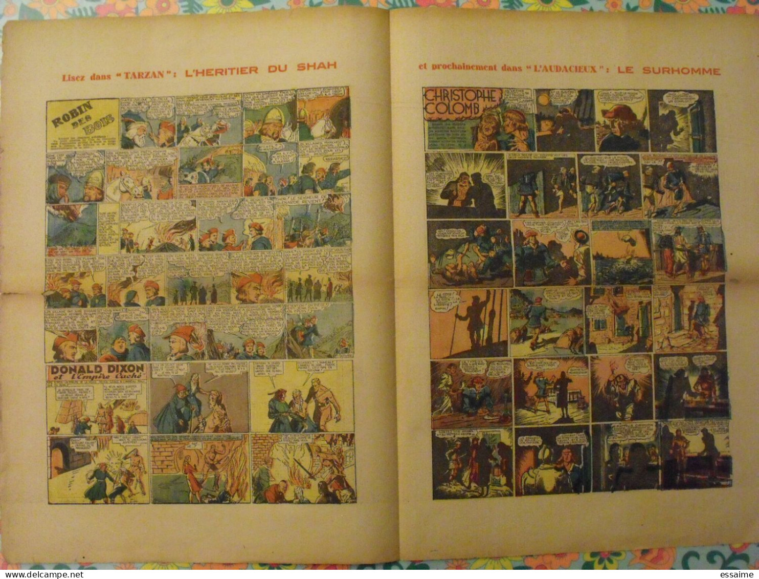 5 numéros de l'Audacieux de 1941-42. le corsaire de la mort, le roi du far-west, christophe colomb. A redécouvrir