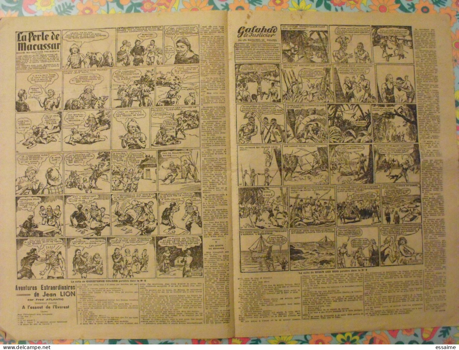 5 numéros de l'Audacieux de 1941-42. le corsaire de la mort, le roi du far-west, christophe colomb. A redécouvrir