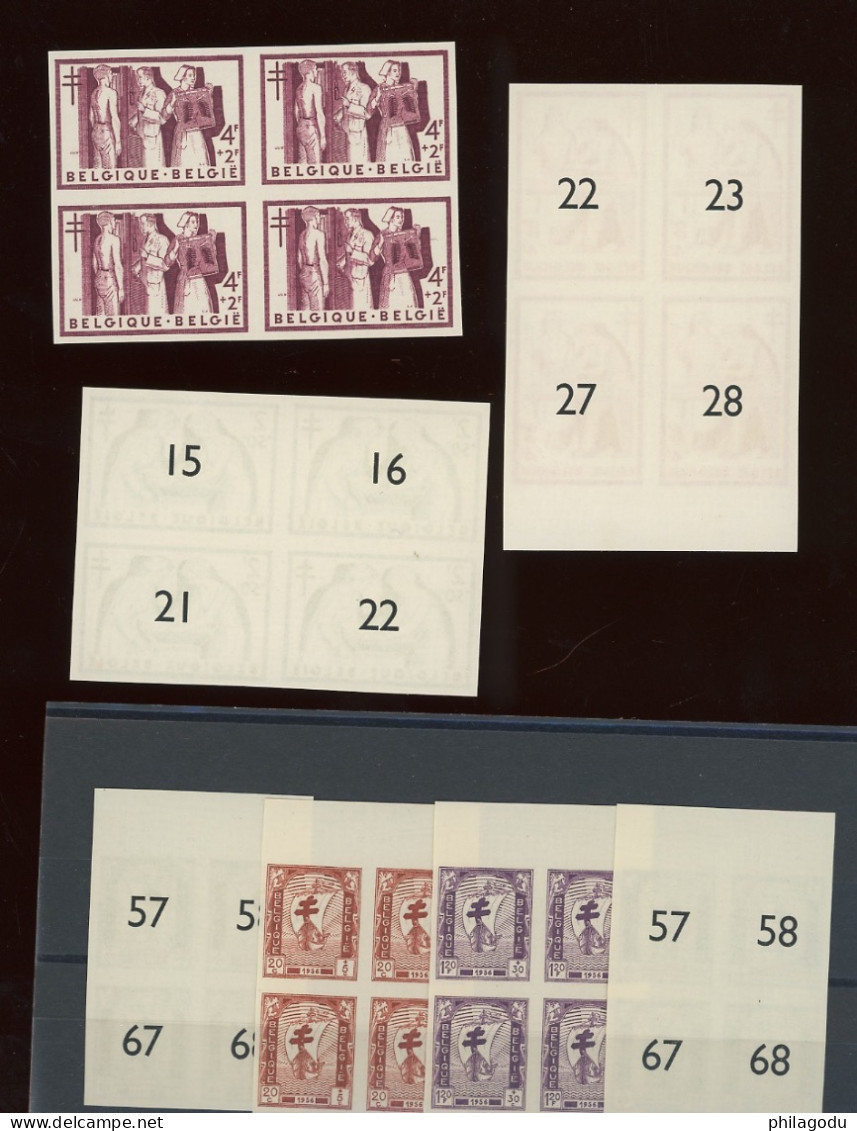 1956. Radiographie, Bébé, 998-1004    (tirage 25 Blocs De 4). - 1941-1960