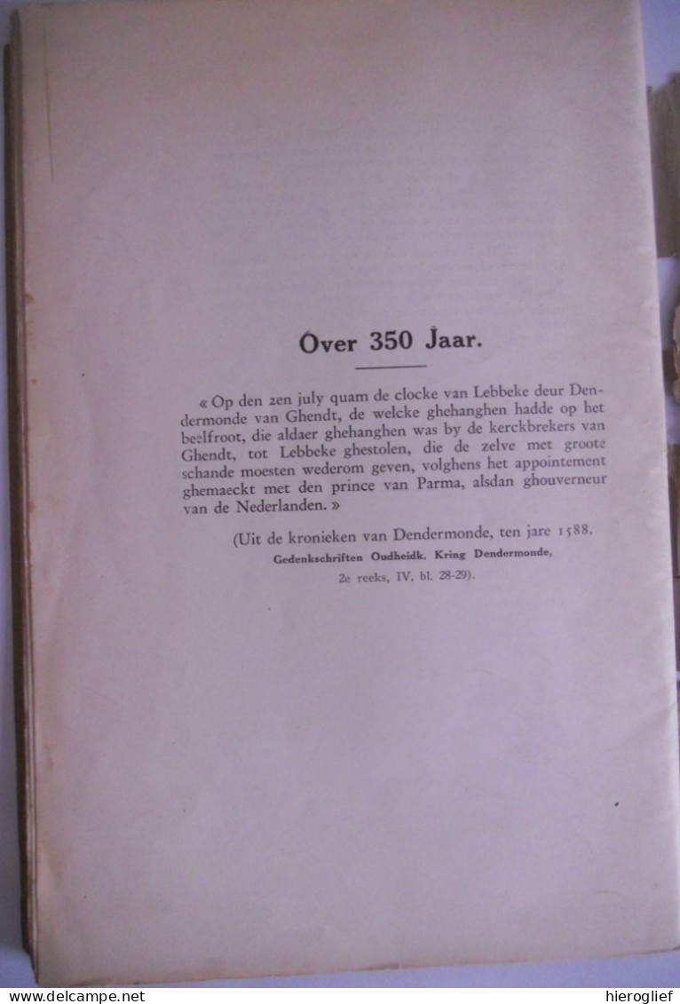 Oudheidkundige Kring vh Land v DENDERMONDE - GEDENKSCHRIFTEN 3e reeks deel 1 / 1ste aflevering 1938