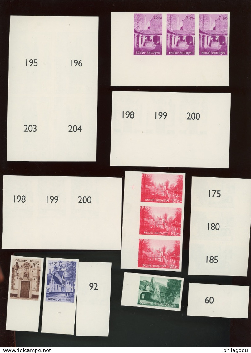 1954. Brugge Begijnhof  946/951    (tirage 200 Séries). MADONNE EN BLOC DE 4 - 1941-1960