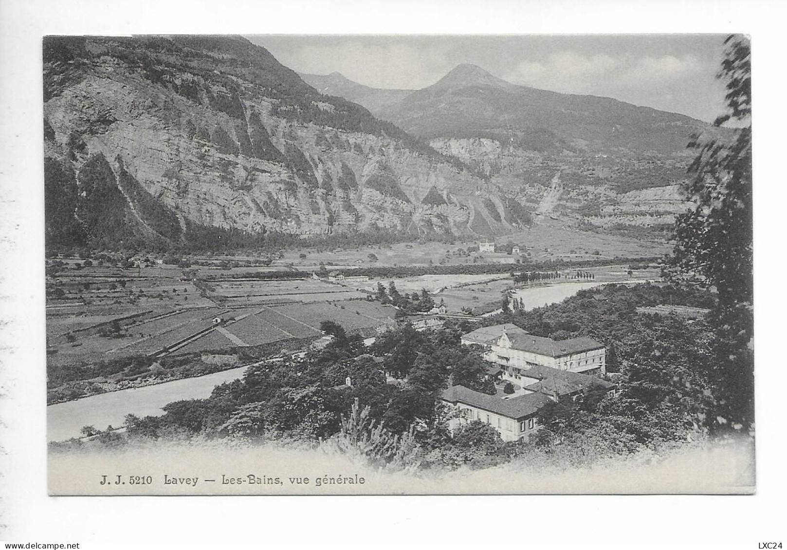 LAVEY. LES BAINS. VUE GENERALE. - Lavey