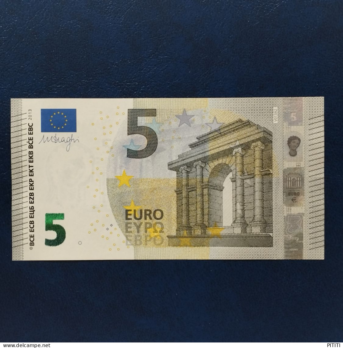 EURO SPAIN 5 V013A2 VB DRAGHI UNC - 5 Euro