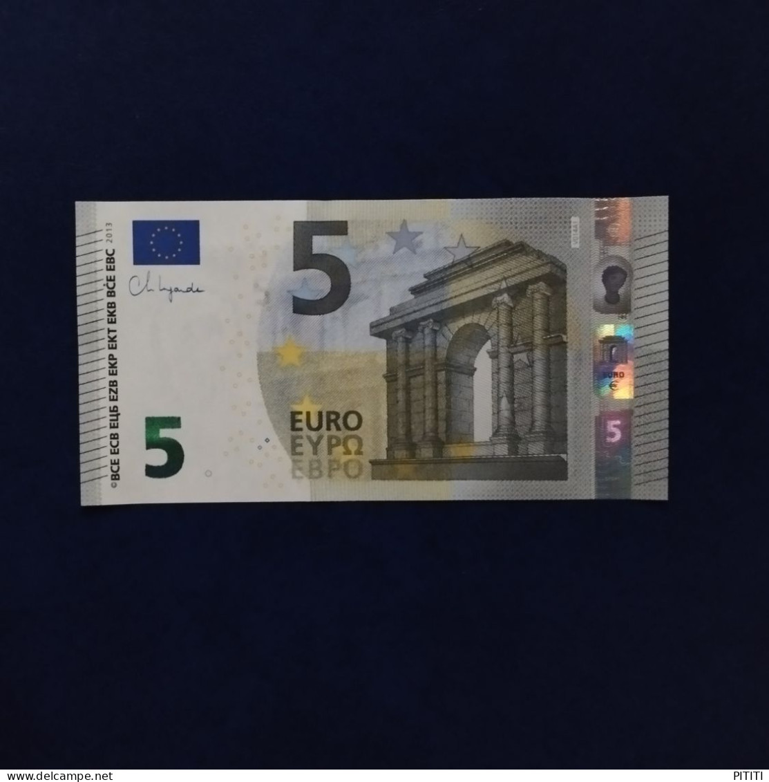 EURO SPAIN 5 V014A1 VC LAGARDE UNC - 5 Euro