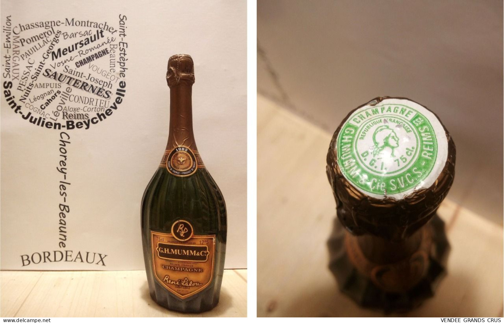 Mumm - Cuvée René Lalou 1982 - Champagne - 1 X 75 Cl - Blanc Effervescent - Champagne & Sparkling Wine